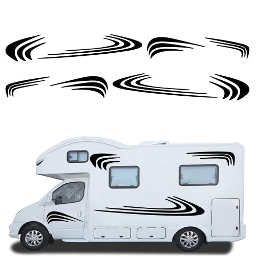 Car Two side RV Stripes Graphics Decals Car Stickers Vinyl Graphics for Caravan Travel Trailer Camper Van