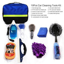 10Pcs Car Cleaning Tools Kit, Car Wash Tools Kit for Detailing Interiors Premium Fiber Cleaning Cloth - Compressed Car Wash Sponge