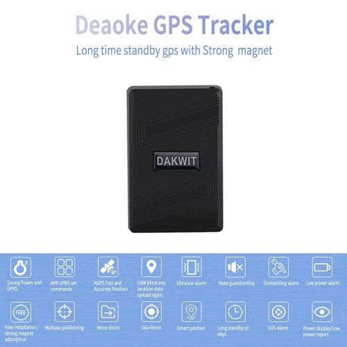 DAKWIT Mini Real time GPS Tracker Portable Real Time Car Locator Tracker GSM/GPRS Tracking Device for Car Vehicle Home Travel