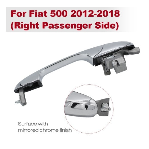 Right Passenger Side Door Outside Chrome Handle Exterior Front Door Passenger Side Handle 68069942AC-Fit for FIAT 500 2012-2018(for Left-hand Drive Vehicles Only)