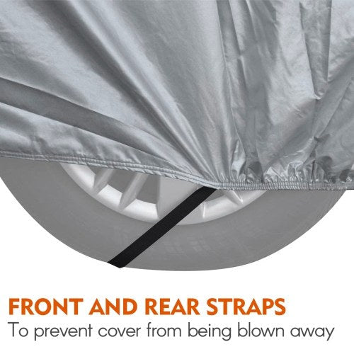 Car Cover Full Covers with Reflective Strip Sunscreen Protection Dustproof Waterproof UV Scratch-Resistant for 4X4/SUV Business Car