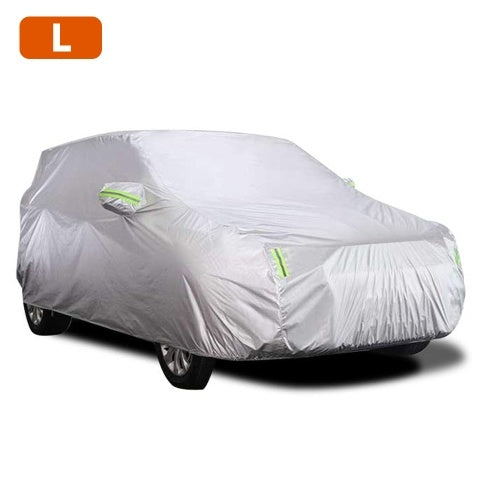 Car Cover Full Covers with Reflective Strip Sunscreen Protection Dustproof Waterproof UV Scratch-Resistant for 4X4/SUV Business Car