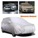 Car Cover Full Covers with Reflective Strip Sunscreen Protection Dustproof Waterproof UV Scratch-Resistant for 4X4/SUV Business Car