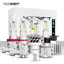 NOVSIGHT Car LED Fog lights 3500LM/Bulb Headlight Bulbs Kit 6000K White Running Light 20W/Bulb, Novsight H1, HID Decoder Fog Bulbs, IP68 Waterproof