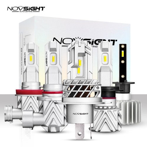 NOVSIGHT Car LED Fog lights 3500LM/Bulb Headlight Bulbs Kit 6000K White Running Light 20W/Bulb, Novsight H1, HID Decoder Fog Bulbs, IP68 Waterproof