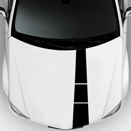 3pcs Car Hood Stripe Sticker Auto Racing Body Side Stripe Decal Skirt Roof Creative Stripe Refitting body pasting Car Body Styling Sticker Removable Waterproof