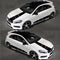 3pcs Car Hood Stripe Sticker Auto Racing Body Side Stripe Decal Skirt Roof Creative Stripe Refitting body pasting Car Body Styling Sticker Removable Waterproof