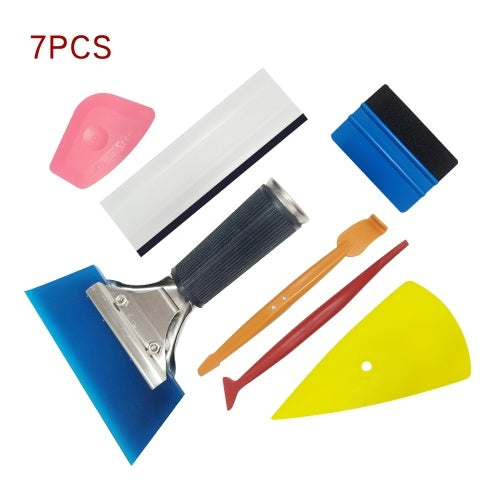 Car Window Tint Application Tools Kit, 7 Pcs Vehicle Glass Protective Film Installing Tool Car Window Film Squeegee Automotive Film Scrapers Window Tint Tools