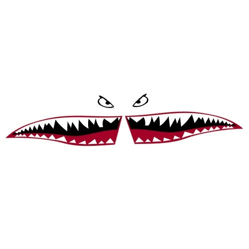 Pair Shark Teeth Mouth Reflective Decals Sticker Graphics Car Sticker Decals Accessories