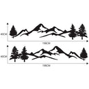 2Pcs Car Side Body Stickers Black Mountain Decals Tree Forest Custom PVC Graphic Car Decals Accessories