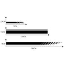 5 قطع من ملصقات السيارات ذات الشريط الجانبي لسباق السيارات باللون الأسود العالمي وغطاء محرك السيارة ملصق لجميع السيارات من مادة PVC