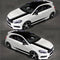 5 PCS Universal Black Car Racing Body Side Stripe Skirt Roof Hood Decal Sticker for All Cars PVC Decal