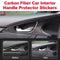 Car Door Handle Cover Trim Carbon Fiber Scratch Protective Guard Interior Handle Protector Stickers Replacement for Honda Civic 10th gen 2016-2020