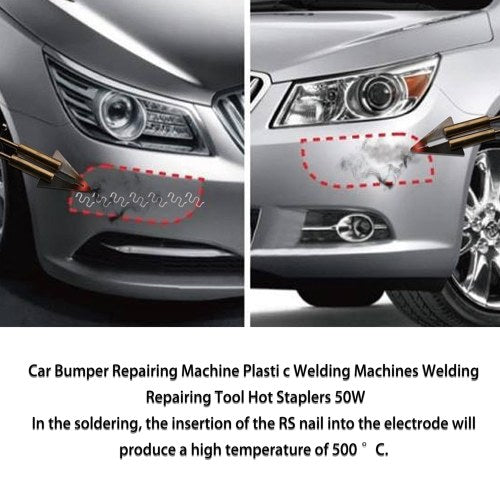 Hot Stapler Plastic Welding Machine Car Bumper Fender Fairing Repair Kit Welding Repairing Machine Repair Gun, 400 Staples, EU Plug