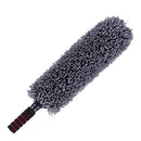 Microfibre Wheel Brush Dust-cleaning Brush Large Grey Round Telescopic Rod 360 Degree Rotating Ultra Soft Completely Safe Car Wheel Cleaning Tool