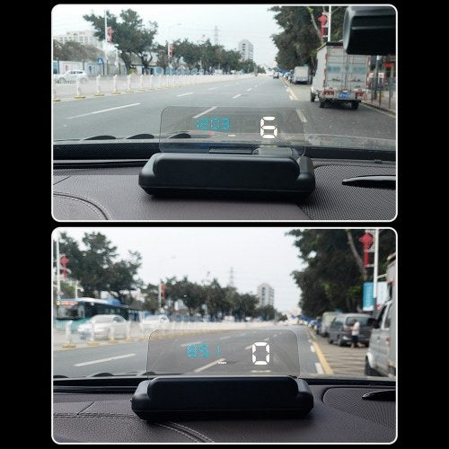 Car HUD Display, Head Up Display High Definition Speedometer Car Diagnostic Tool OBDⅡ Fault Code Elimination Safe Driving Computer Overspeed Fault Alarm for All Vehicles