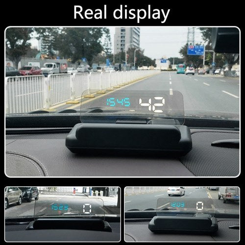 Car HUD Display, Head Up Display High Definition Speedometer Car Diagnostic Tool OBDⅡ Fault Code Elimination Safe Driving Computer Overspeed Fault Alarm for All Vehicles