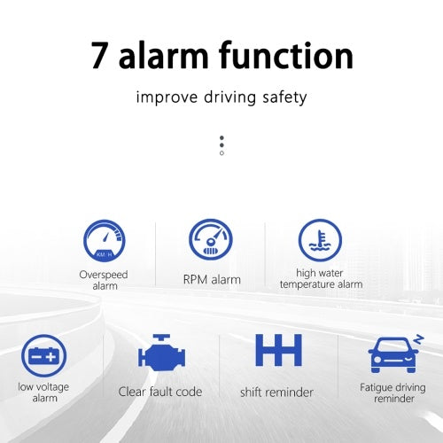 شاشة HUD للسيارة، شاشة عرض علوية عالية الوضوح، أداة تشخيص السرعة للسيارة، أداة تشخيص رمز الخطأ obdⅡ، القيادة الآمنة للكمبيوتر، إنذار خطأ السرعة الزائدة لجميع المركبات