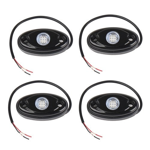 4Pcs Rock Lights 4-Pod for JEEP Offroad Truck UTV ATV Boat Underbody Light