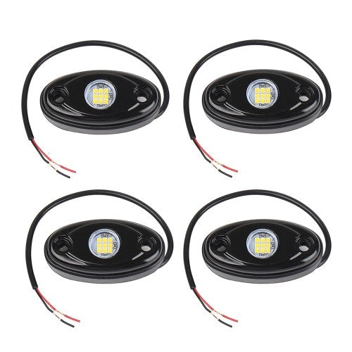 4Pcs Rock Lights 4-Pod for JEEP Offroad Truck UTV ATV Boat Underbody Light