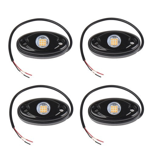 4Pcs Rock Lights 4-Pod for JEEP Offroad Truck UTV ATV Boat Underbody Light