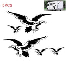 Car Auto Body Sticker 5PCS Self-Adhesive Side Truck Graphics Eagle Stickers Decals for Camper Caravan RV Trailer