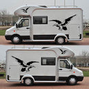 Car Auto Body Sticker 5PCS Self-Adhesive Side Truck Graphics Eagle Stickers Decals for Camper Caravan RV Trailer