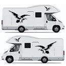 Car Auto Body Sticker 5PCS Self-Adhesive Side Truck Graphics Eagle Stickers Decals for Camper Caravan RV Trailer