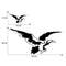 Car Auto Body Sticker 5PCS Self-Adhesive Side Truck Graphics Eagle Stickers Decals for Camper Caravan RV Trailer