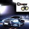 10 Pack 23mm Eagle Eye LED Bulb DRL Light Car Motorcycle Turn Signal Light Fog Tail Backup Reverse Light(White Light)