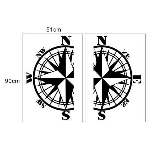 Universal Car Sticker Racing Car Body Side Roof Hood Decal Compass Black Blue Red Grey for All Cars Decal