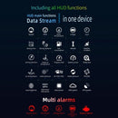 شاشة عرض HUD للسيارة، شاشة عرض علوية لنظام تحديد المواقع العالمي (OBD+GPS)، أداة تشخيص السيارة الآمنة عالية الوضوح للقيادة بالكمبيوتر