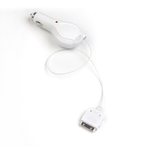 Tirol محول طاقة شاحن سيارة جديد بمقبس سجائر مع كابل Micro USB قابل للسحب لهاتف iPhone 4/4S