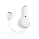 Tirol New Car Charger Cigarette Socket Power Adapter with Micro USB Retractable Cable for iPhone 4/4S