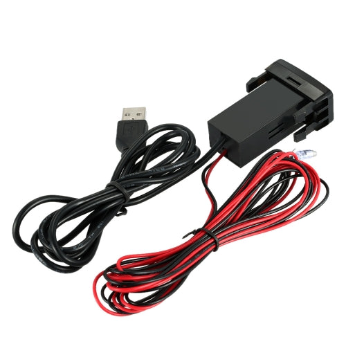 شاحن مقبس واجهة USB للسيارة 5 فولت 2.1 أمبير + مقبس إدخال صوت USB لسيارة TOYOTA VIGO