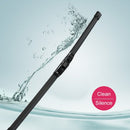 16" 400mm Car Windshield Wiper Blade Universal U-type Frameless Bracketless Soft Rubber Windscreen Blade Clean & Quiet