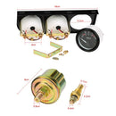 52mm Electronic Triple Gauge Kit Oil Pressure Water Temperature Gauge Voltmeter 3 in 1 Car Motorcycle Meter