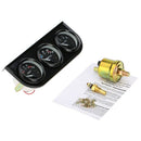 52mm Electronic Triple Gauge Kit Oil Pressure Water Temperature Gauge Voltmeter 3 in 1 Car Motorcycle Meter