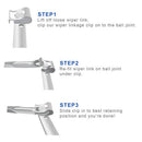 Pair of Windscreen Wiper Motor Linkage Rods Arms Link Mechanism Repair Clip Kit