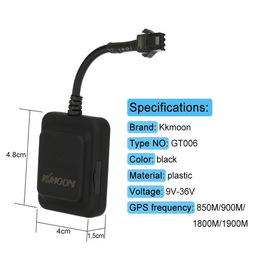 KKmoon GPS Real Time Tracker Car Motorcycle Electric Bike GSM GPRS Tracking Device 2G