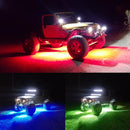 4pcs 12V RGB LED Rock Lights for Jeep Off Road SUV Truck