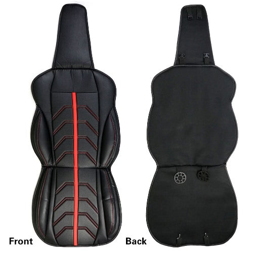 TIROL 1 Pack PU Leather Universal Front Single Car Seat Covers Seat Cushion