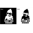 Cute Lovely Baby Cool Hat Sunglasses on Board Pattern Car Sticker Window Reflective Sheeting 3D Car Windshield Decal Rear Funny Outside Styling Auto Vehicle Decoration Affixed Cover Laptop Truck Accessories