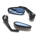 1 Pair 7/8’’ 22mm Handlebar Black Rotatable Aluminum Diamond Shape Motorcycle Bar End Rearview Side Mirror Modified Bend Rod Accessories Universal Scooter