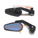 1 Pair 7/8’’ 22mm Handlebar Black Rotatable Aluminum Diamond Shape Motorcycle Bar End Rearview Side Mirror Modified Bend Rod Accessories Universal Scooter