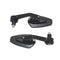 1 Pair 7/8’’ 22mm Handlebar Black Rotatable Aluminum Diamond Shape Motorcycle Bar End Rearview Side Mirror Modified Bend Rod Accessories Universal Scooter