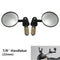 1 Sets 7/8’’ 22mm Exterior Diameter Handlebar Rotatable Collapsible Aluminum Round Shape Motorcycle Bar End Rearview Convex Side Mirror Modified Accessories for Street Cars Universal Scooters