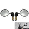 1 Sets 7/8’’ 22mm Exterior Diameter Handlebar Rotatable Collapsible Aluminum Round Shape Motorcycle Bar End Rearview Convex Side Mirror Modified Accessories for Street Cars Universal Scooters