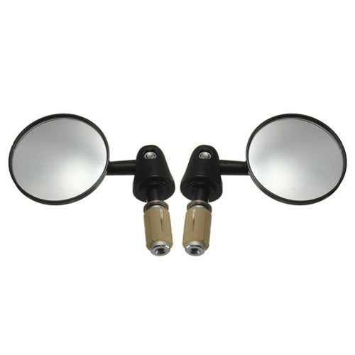 1 Sets 7/8’’ 22mm Exterior Diameter Handlebar Rotatable Collapsible Aluminum Round Shape Motorcycle Bar End Rearview Convex Side Mirror Modified Accessories for Street Cars Universal Scooters