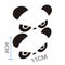 2pcs Reflective Hi Panda Rearview Mirror Car Body Styling Sticker Removable Waterproof